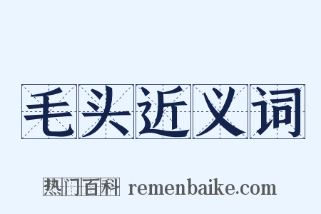 毛头近义词是什么意思的图片